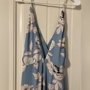 Lush Blue maxi Dress with white florals